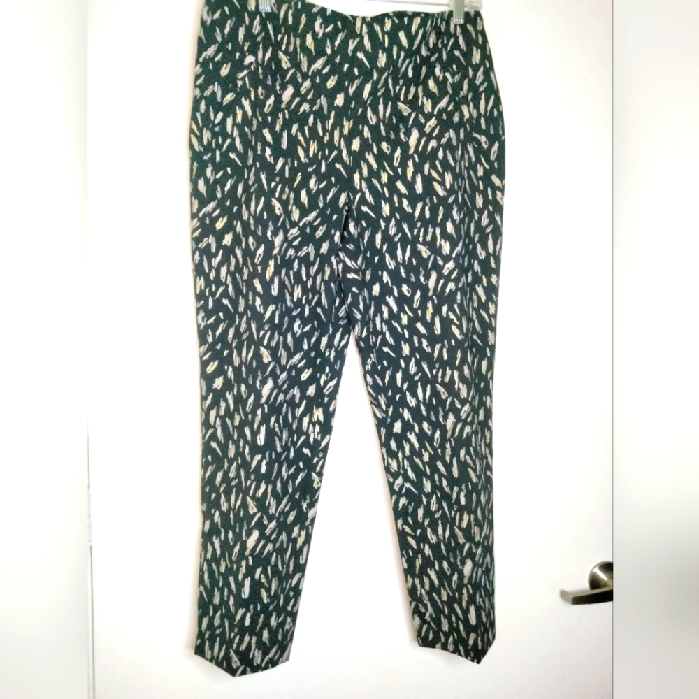 Chico's (Size 2/L/12) Multicolor Fabulously Slimming Pull-on Stretch Ankle Pants